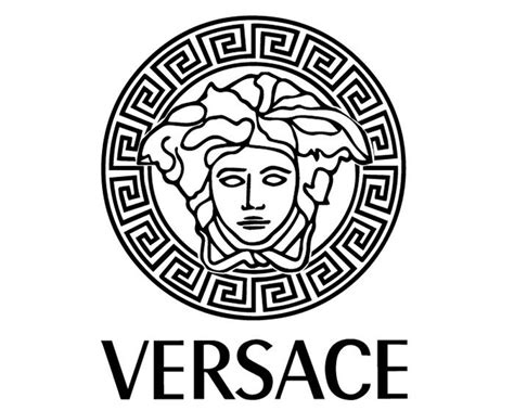 who designed the versace logo|versace logo black and white.